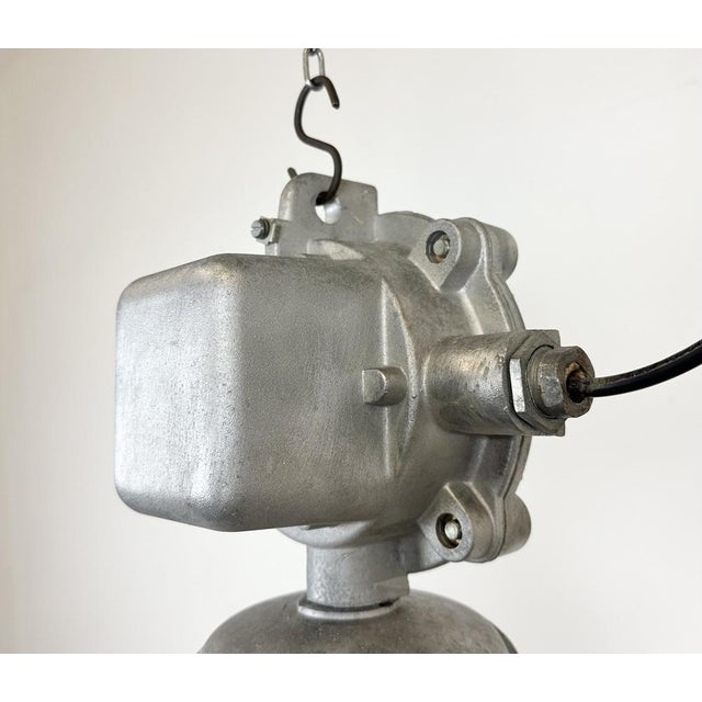 Large Industrial Cast Aluminum Cage Pendant Light, 1970s For Sale - Image 15 of 18