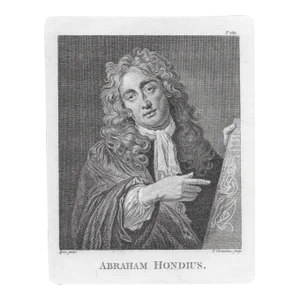 1798 Portrait Engraving of Abraham Hondius