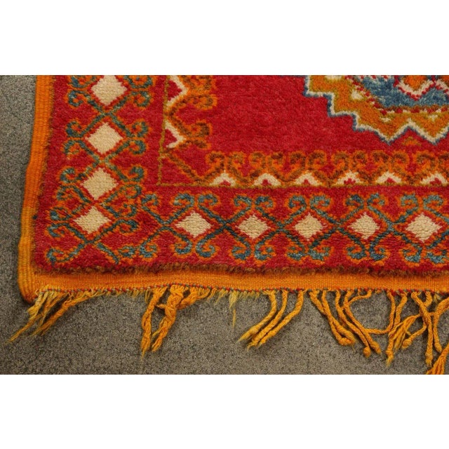 Orange 1960s Vintage Moroccan Orange Berber Rug For Sale - Image 8 of 10