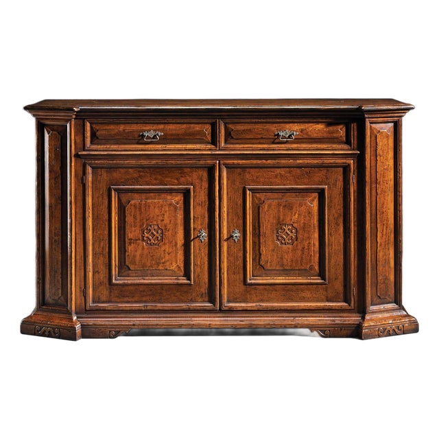 Italian Rustic Walnut Sideboard For Sale