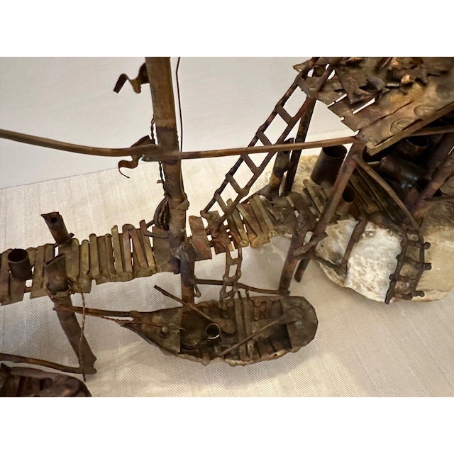 Mid 20th Century Vintage Intricate Lewk Wharf Themed Sculpture For Sale - Image 10 of 18