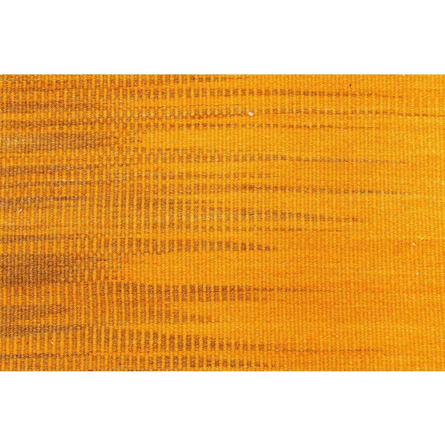 Textile Luminous Burnt Orange With Brown Gradient Flatweave Rug "Emberfall" For Sale - Image 7 of 7