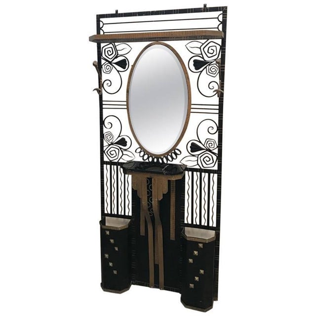 French Art Deco Hall Tree in Edgar Brandt Style For Sale - Image 13 of 13