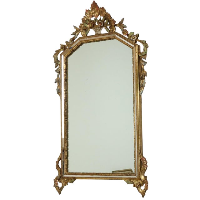 Large Italian Gilt Crested Mirror by La Barge For Sale - Image 11 of 18