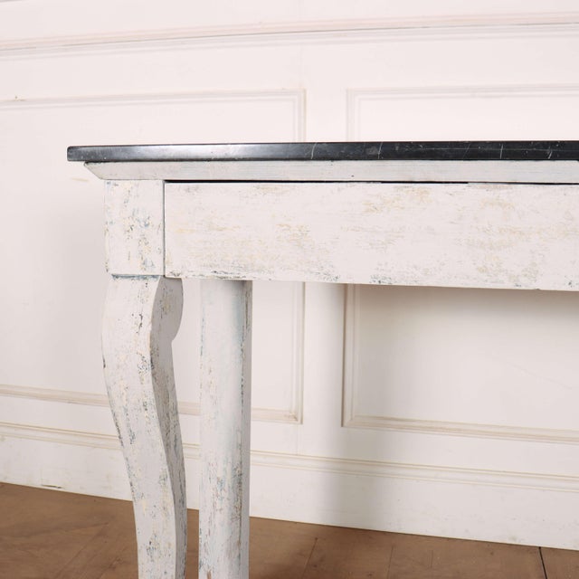 French Marble Topped Console Table For Sale - Image 3 of 13