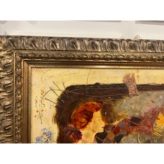 1990s 1950s Roy Fairchild Venetian Memories Hand-Embellished, Limited Edition Signed Serigraph on Canvas and Numbered 22/85 in Exquisite Gold Frame For Sale - Image 5 of 18