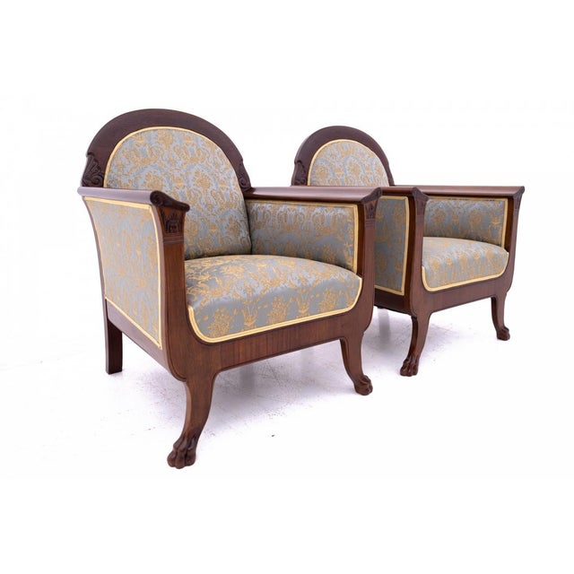 Wood Biedermeier Armchairs, Northern Europe, 1880, Set of 2 For Sale - Image 7 of 15