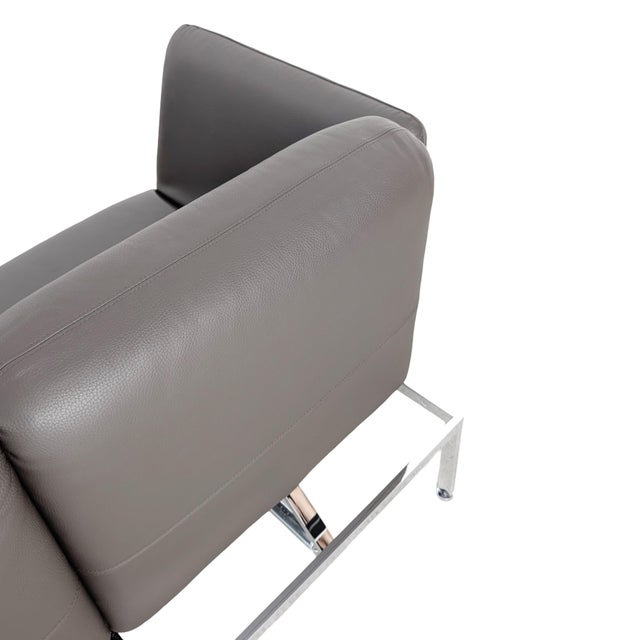 Roro Corner Couch in Leather Grey from Brühl, Set of 2 For Sale - Image 10 of 13