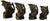 Majolica Majolica Monkey Ceramic Vases - Set of 4 For Sale - Image 4 of 9