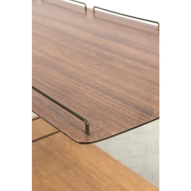 Metal Vintage German Trolley in Brass For Sale - Image 7 of 8