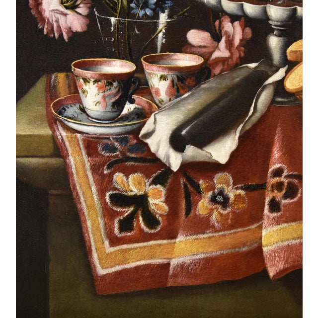 Giacomo Nani, Still Life, 1740, Oil on Canvas, Framed For Sale - Image 8 of 18