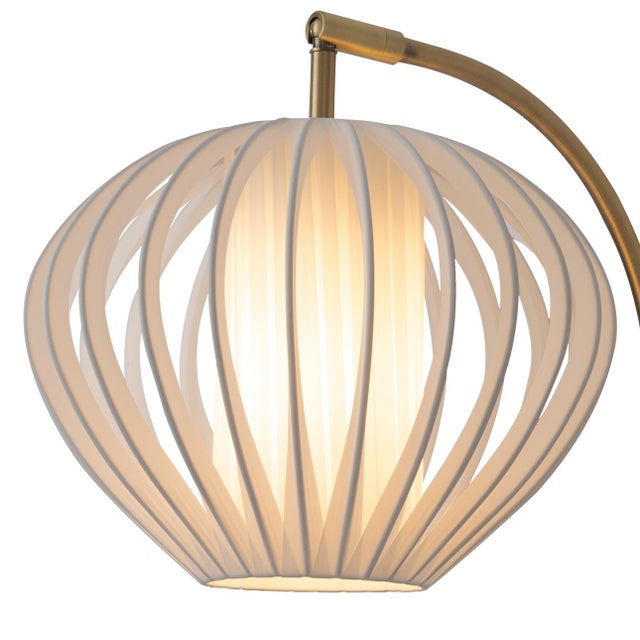 Bloom Wall Lamp Sconce - Weathered Brass, 10" Dia, Shade, Plug-In For Sale In Los Angeles - Image 6 of 8