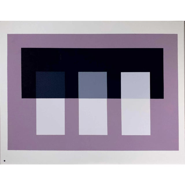 Modern Josef Albers Original Silkscreen 1963 [XI-2a] Limited Ed.w/Custom Frame For Sale - Image 4 of 5
