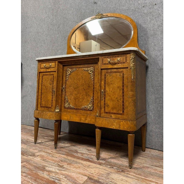 Louis XVI Style Marquetry Buffet, 1880 For Sale - Image 3 of 9