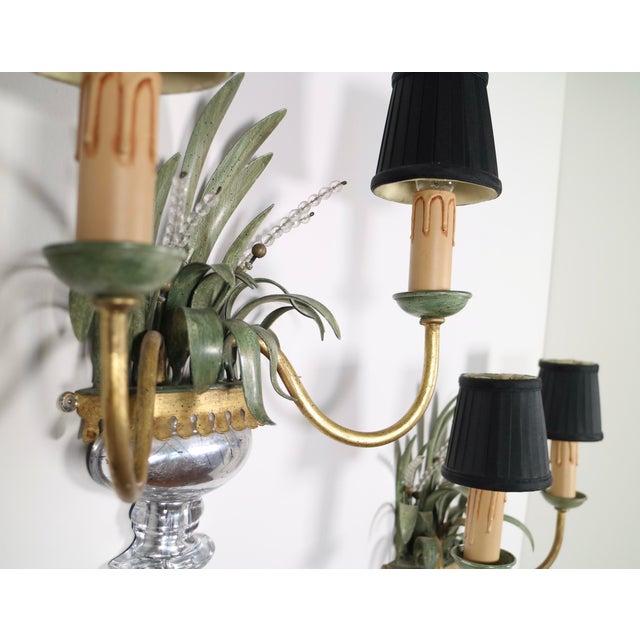 Banci 1960s Banci Firenze Fern Appliques / Sconces, a Pair . For Sale - Image 4 of 7