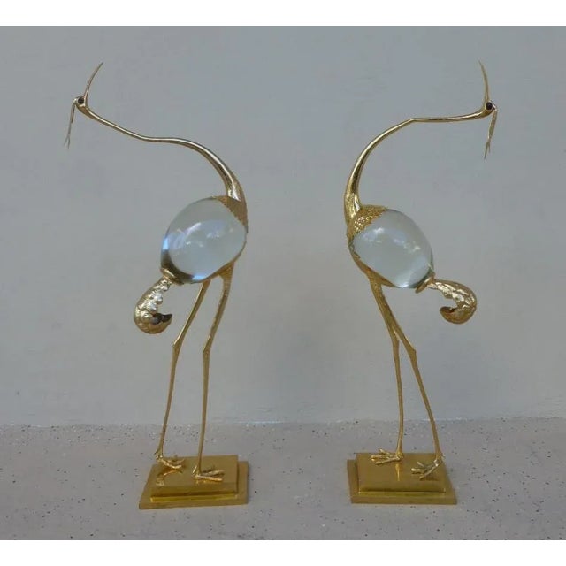 1970s Italian Franco Lapini Gold Gilt Bird Figurines - a Pair For Sale - Image 11 of 11