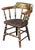 American Ebonized Captain's Chair With Federal Style Fruitful Bounty Basket For Sale