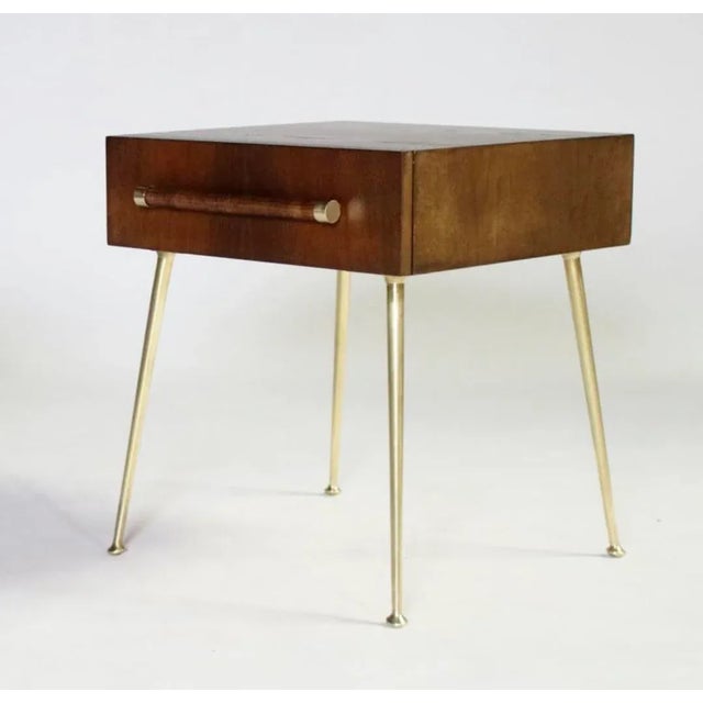 1950s t.h. Robsjohn Gibbings for Widdicomb Glove Box Nightstands For Sale - Image 5 of 6