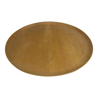 1960s Swedish I. D. G. Round Teak Serving Tray Danish Modern For Sale