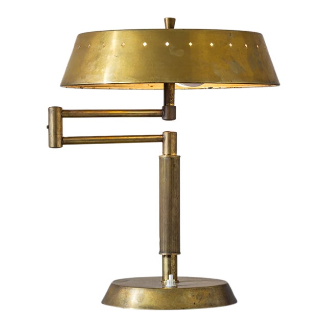 1950s Italian Brass Table Lamp, Manufacture For Sale