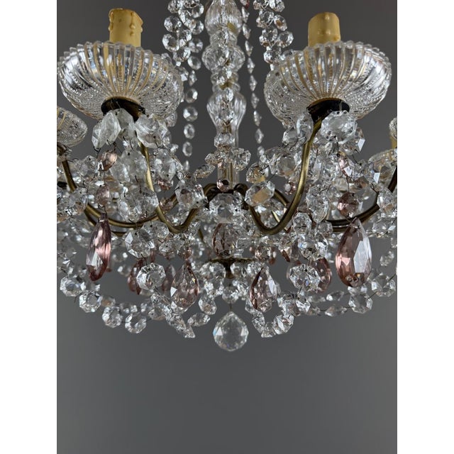 20th Century Louis XV Crystal and Bronze Chandelier with Pendants For Sale - Image 12 of 13
