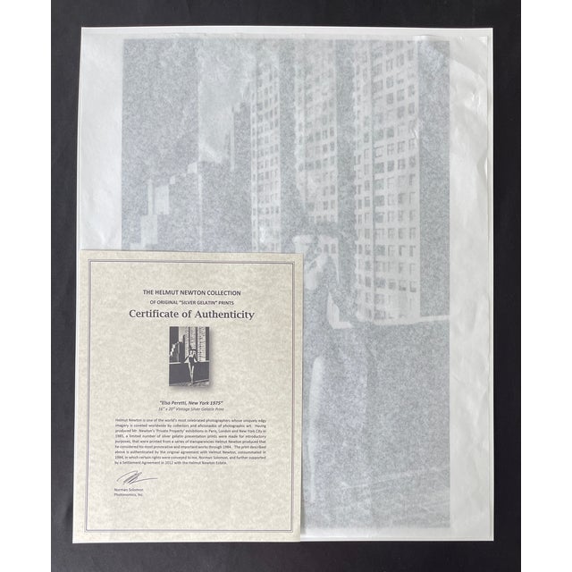 1980s "Elsa Peretti, New York 1975" Helmut Newton Silver Gelatin Print For Sale - Image 5 of 10