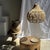 Wood Woven Wicker Bulb Pendant Light For Sale - Image 7 of 18