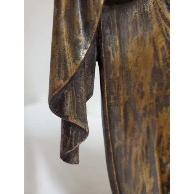 Art Deco Patinated and Silvered Bronze Figure of a Nude, by Armand Lémo For Sale - Image 11 of 13