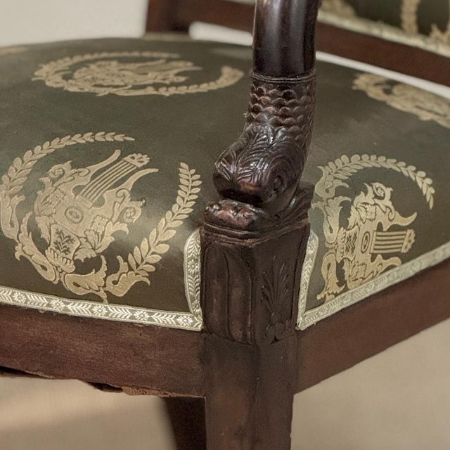 19th Century French Empire Period Mahogany Armchair For Sale - Image 16 of 18