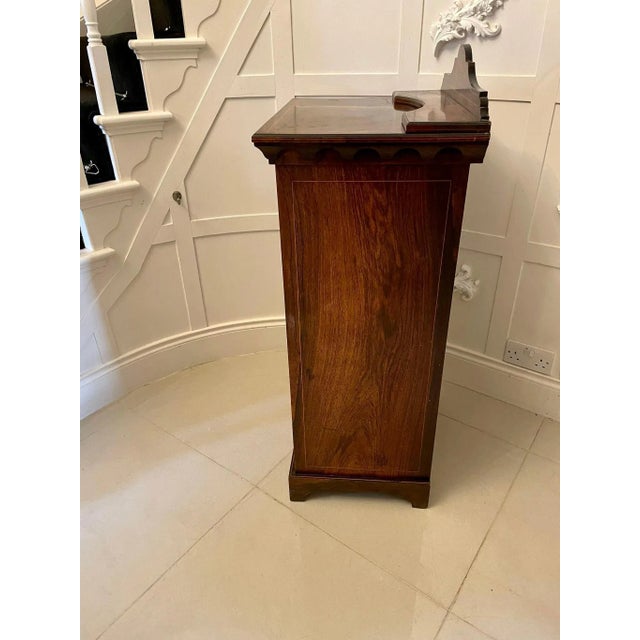 Antique Edwardian Rosewood Inlaid Side Cabinet For Sale - Image 3 of 14
