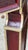 Vintage Art Deco Style Deep Burgandy Lacquered Coffee Table With Gold Accents For Sale - Image 10 of 12