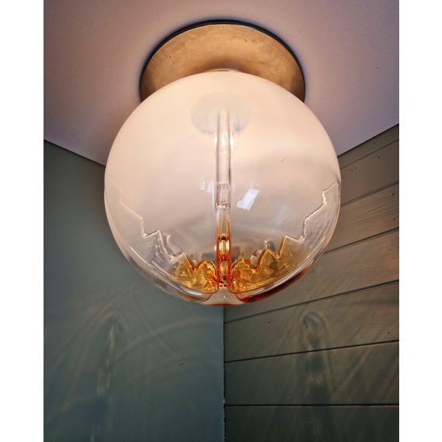 AVMazzega Large Murano Glass Ceiling Light from Mazzega, Italy, 1970 For Sale - Image 4 of 18