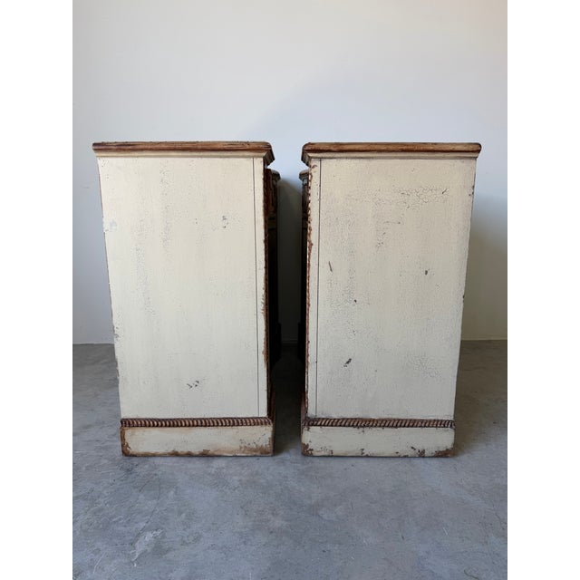 Vintage Habersham Palm Beach French Country Hand-Painted Distressed Finish Chests – A Pair For Sale - Image 9 of 12