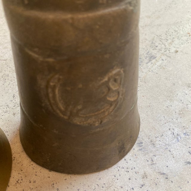 1970s Brass Bells With Bird Designs - Set of 2 For Sale In Atlanta - Image 6 of 10