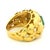 1980s Vintage Etruscan-Style 18K Gold Emerald and Diamond Ring For Sale - Image 5 of 11