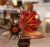 Red Mid-Century Italian Pulled-Feather Glass Vase Attributed to Murano For Sale - Image 8 of 8