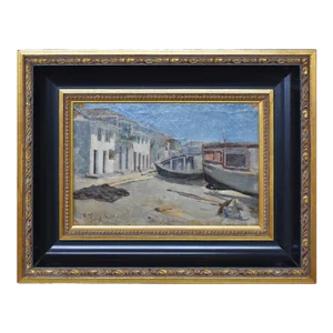 1920s Landscape Painting of South of Spain, Framed