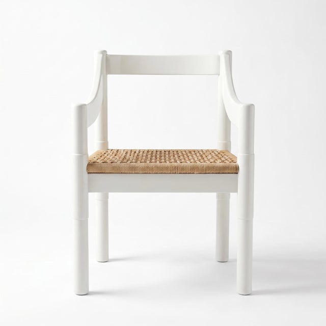 Vintage Carimate Armchairs by Vico Magistretti for Cassina, 1960s, Set of 4 For Sale - Image 9 of 12