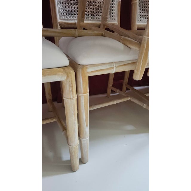 Klismos & Faux Bamboo Distressed Finish Dining Chairs, 2 Klismos End Chairs, 6 Aubrey Side Chairs For Sale - Image 18 of 18