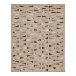 Swedish Geometric Rug by Celerie Kemble for Chairish in Blush, 2'6"x12' For Sale
