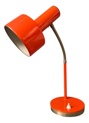 Mid-Century Modern Desk Lamp in Orange from Hustadt Leuchten