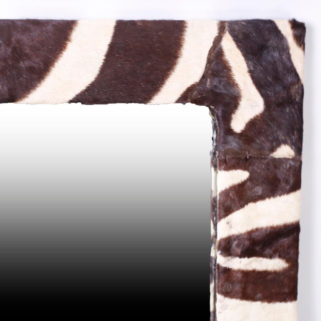 Midcentury Zebra Hide Mirror Chairish