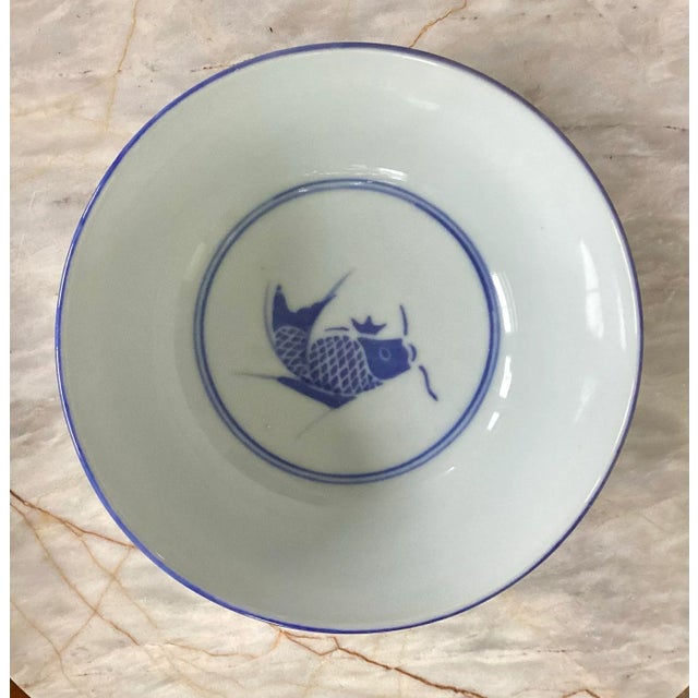Vintage Blue and White Chinese Bowl For Sale - Image 4 of 8