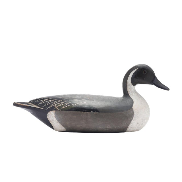 1950s Signed Pintail Duck Decoy by Charles Perdew, C. 1950 For Sale - Image 5 of 12
