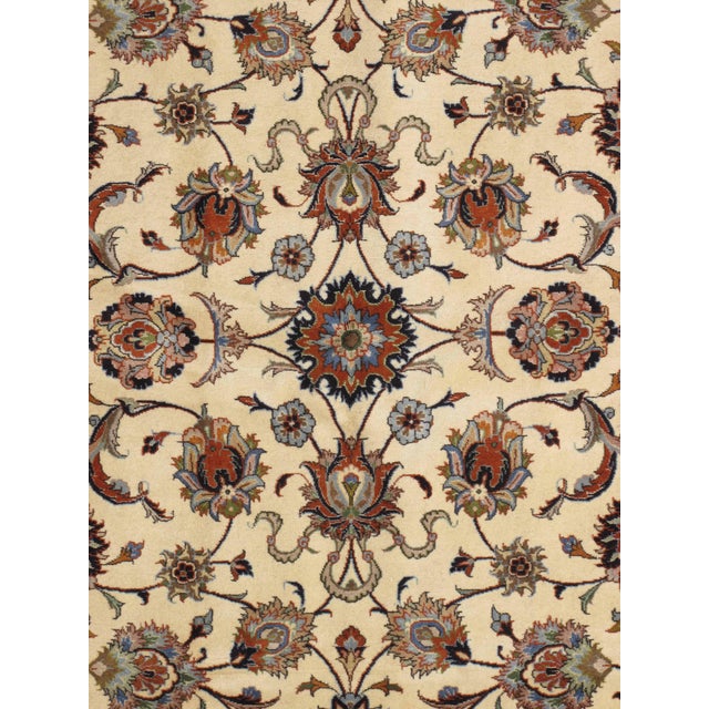 Traditional Vintage Hand-Knotted Persian Mashad Rug 6'8" X 9'8" For Sale - Image 3 of 4