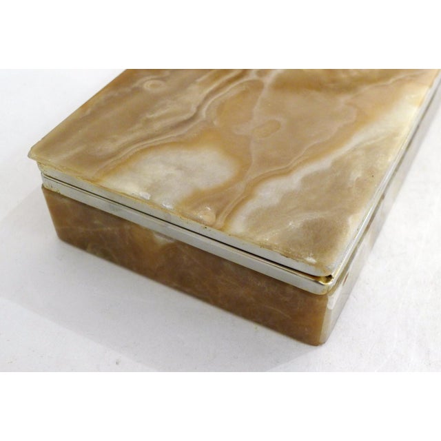 Beige Large Italian Onyx Box, 1960s For Sale - Image 8 of 12