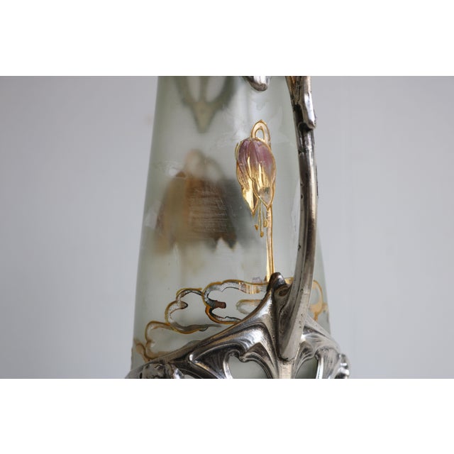 Antique French Art Nouveau Decanter by J. Barian, 1900 For Sale - Image 4 of 13