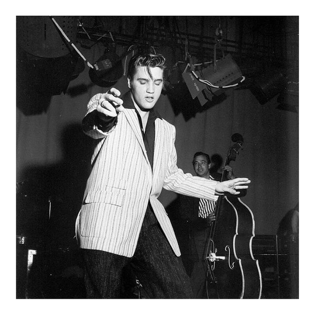 'Elvis Rehearsing for Milton Berle' Unframed Archival Pigment Print For Sale