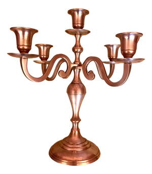 Baroque Candleholders in Brass, 1950s, Set of 5