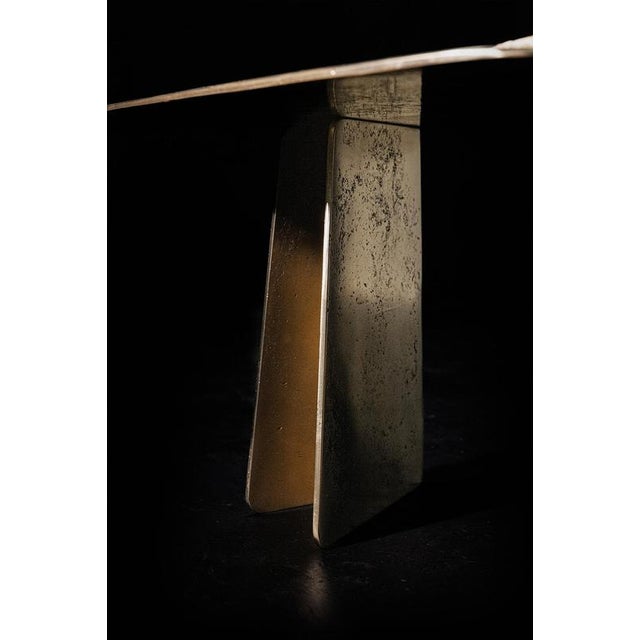 Not Yet Made - Made To Order Stoneage One of a Kind Sculptural Coffee Table in Brass and Marble by Alex Turco For Sale - Image 5 of 8
